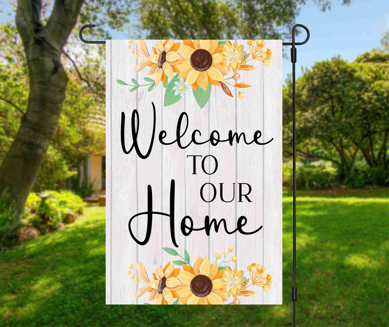 Garden Flag- Sunflower Welcome To Our Home