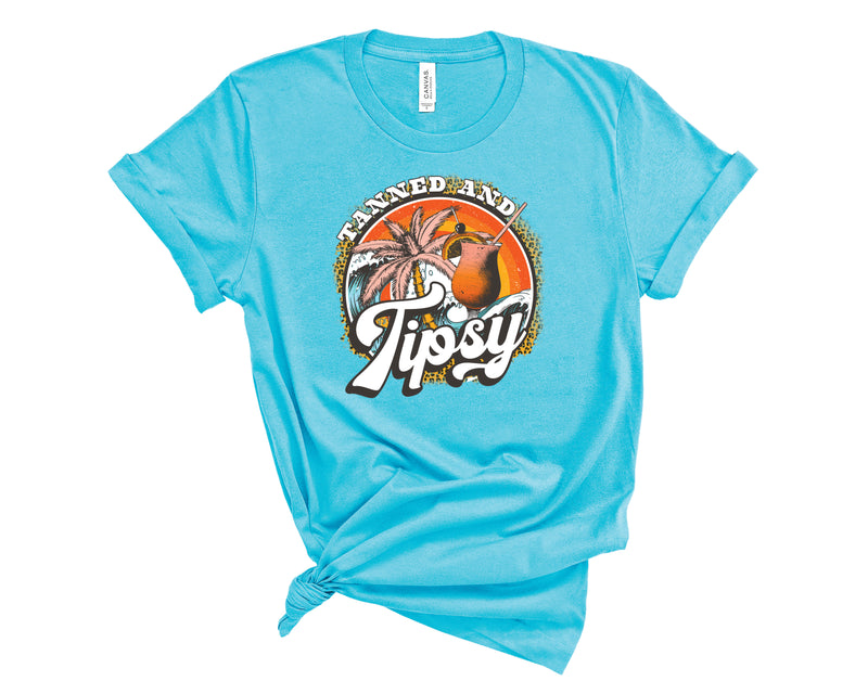 Tanned & Tipsy Retro - Graphic Tee
