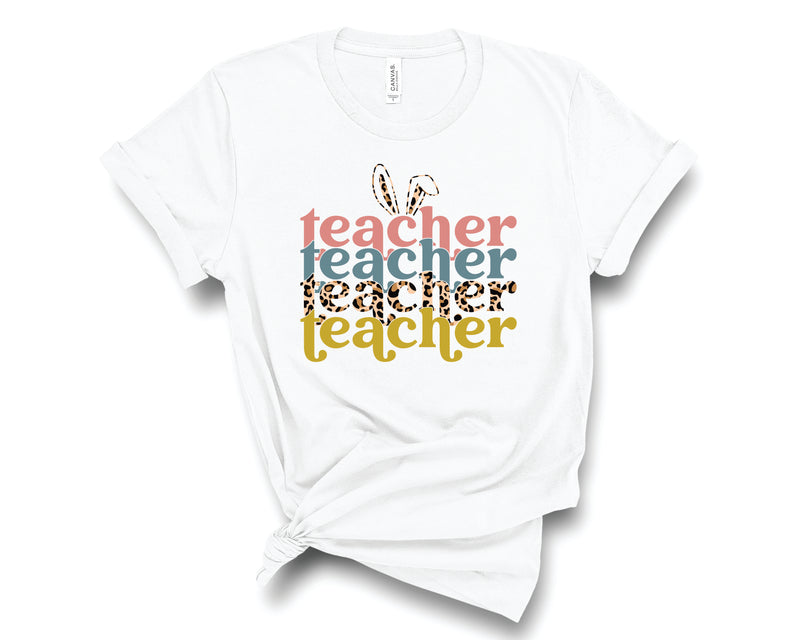 Teacher Easter Stacked Neutral - Transfer