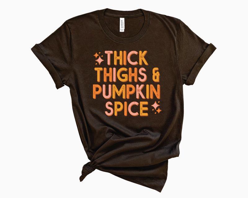 Thick Thighs & Pumpkin Spice- Graphic Tee