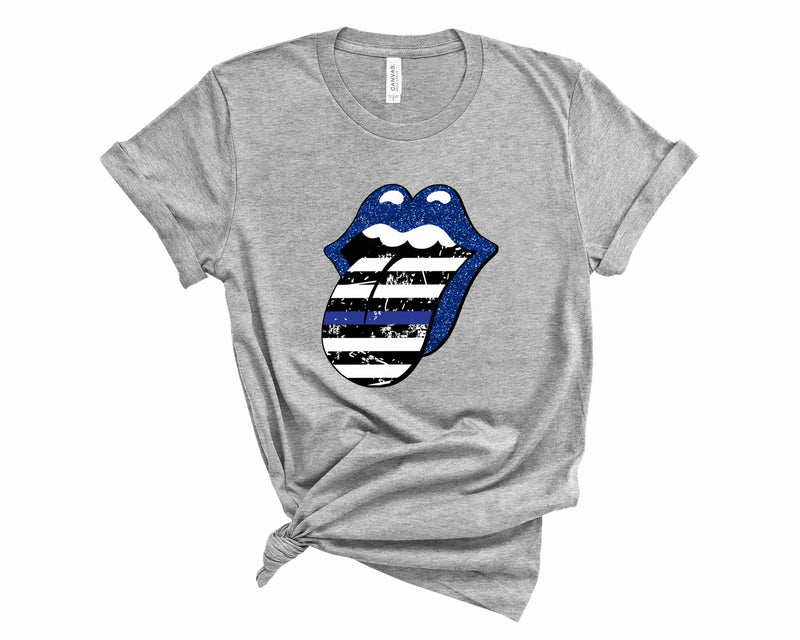 Thin Blue Glitter Line - Graphic Tee