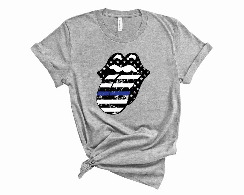 Thin Blue Line Tongue - Graphic Tee