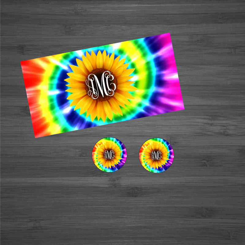 Tie Dye Sunflower Car Kit