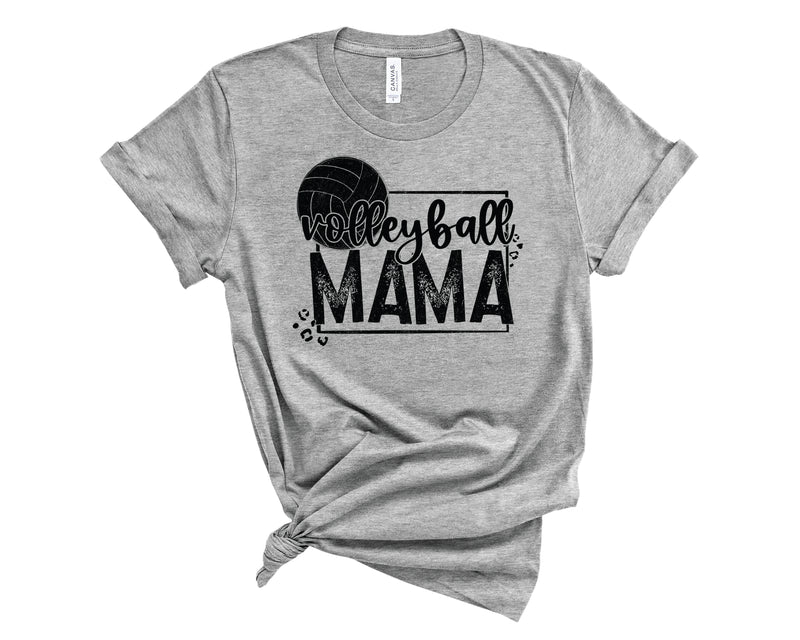 Volleyball Mama Leopard Grunge - Graphic Tee