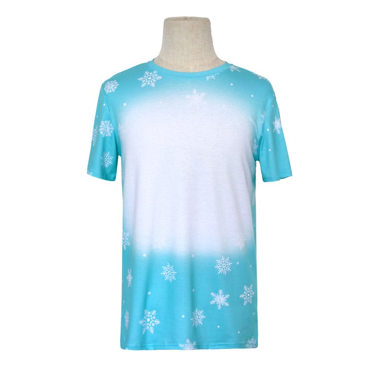 Polyester Bleach T-Shirt - Snowflakes
