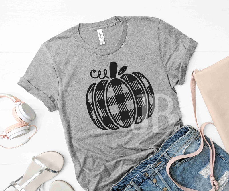 Buffalo Plaid Pumpkin- Graphic T-Shirt