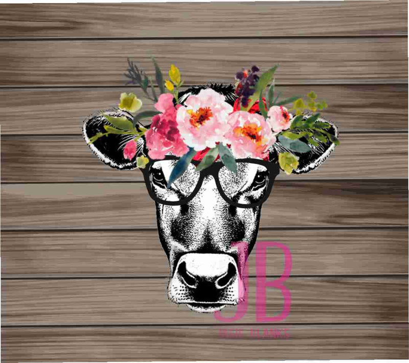 20 Skinny Sublimation - Wood Cow Wrap