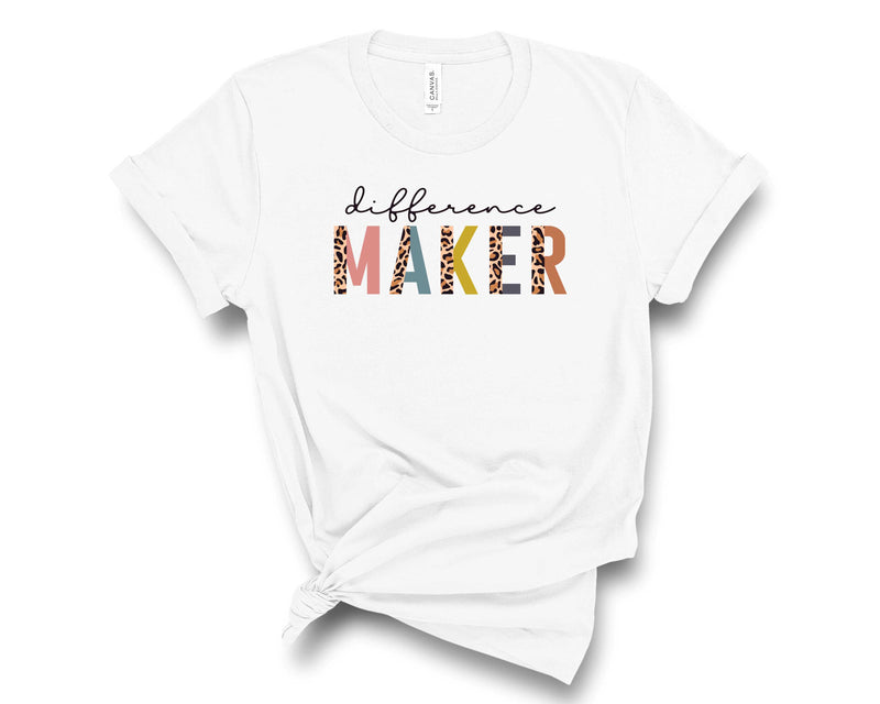 difference maker half leopard - Graphic Tee