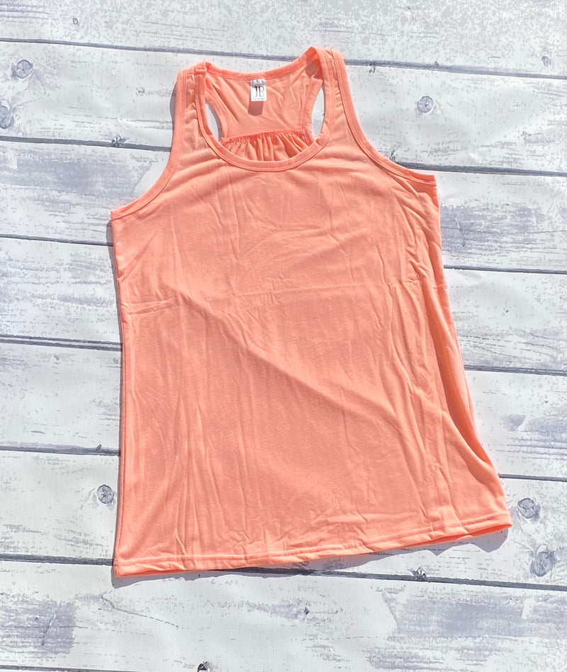 Polyester Flowy Tank - Coral