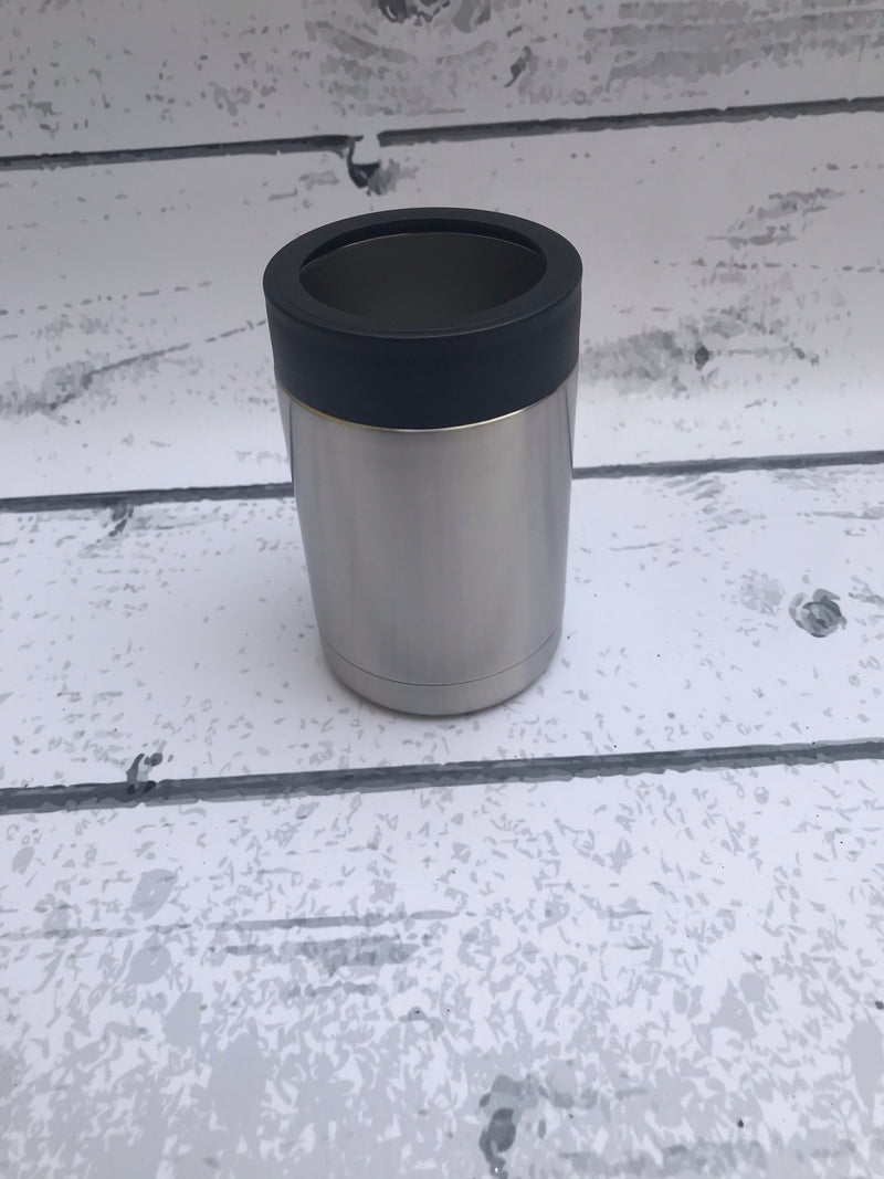12 oz Can Cooler with black rim