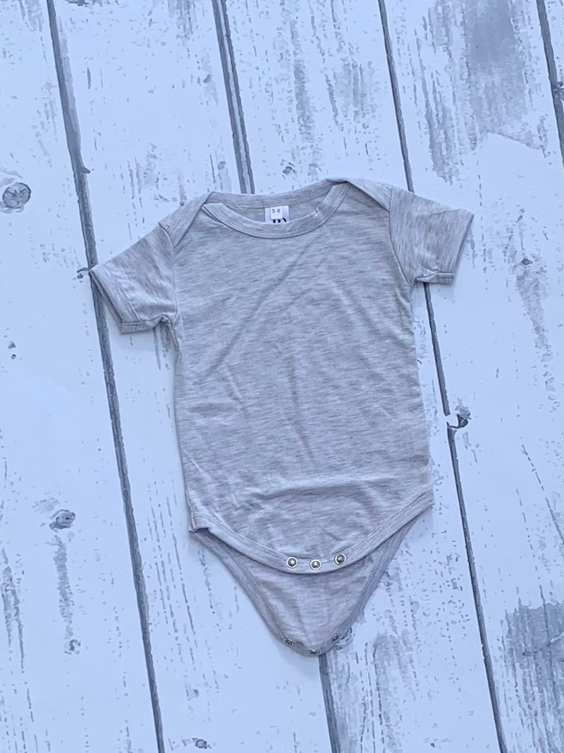 Polyester Infant Bodysuit - Grey