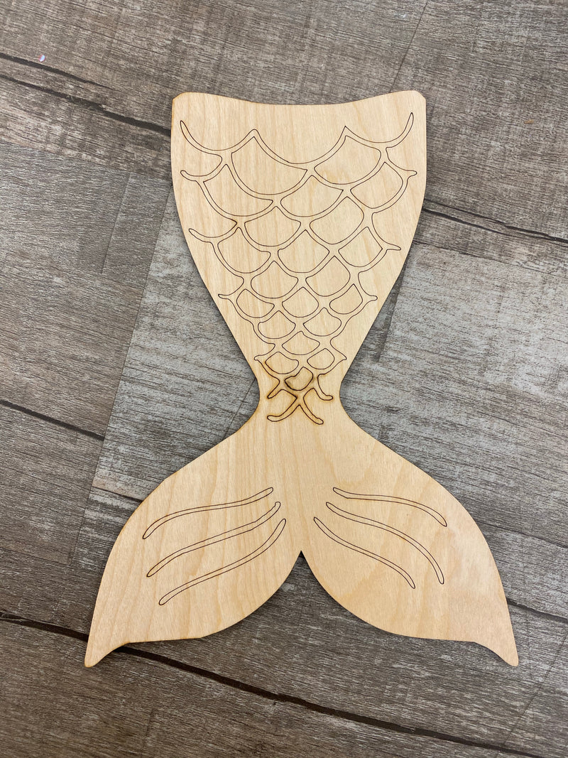 Wood Shape- Mermaid Tail