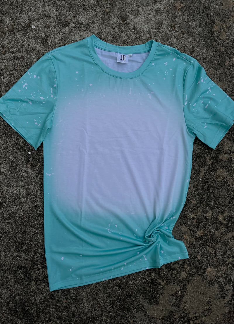 Polyester Bleach T-Shirt - Mint