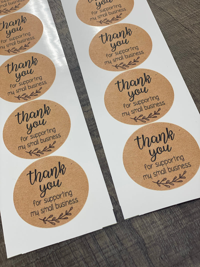 Thank you stickers - Brown Paper Small Business