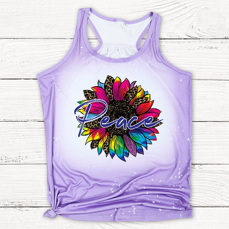 Polyester Bleach Tank Top - Lavender