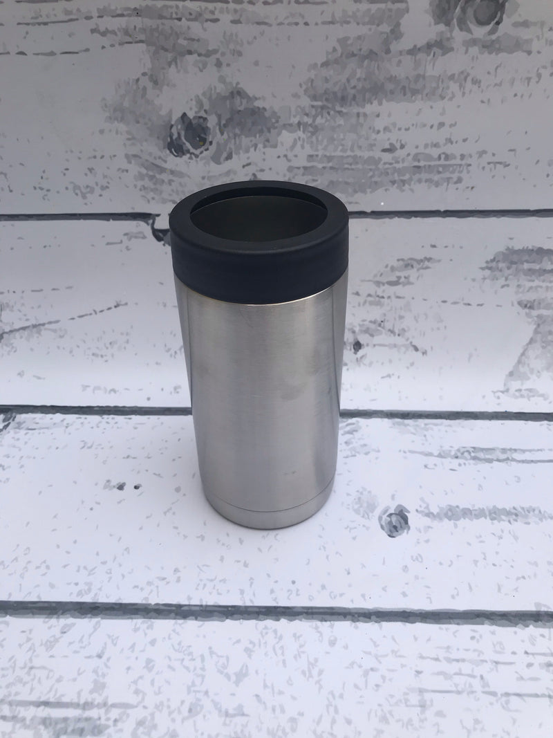 16 oz Can Cooler with black lid