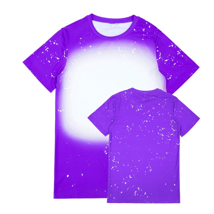 Polyester Bleach T-Shirt - Purple