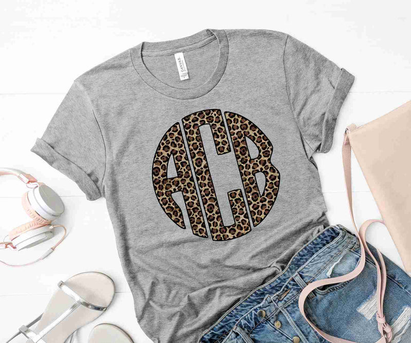 Leopard Print Monogram Transfer