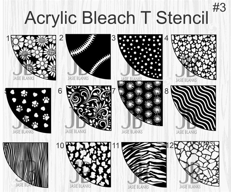 Acrylic Bleach T Stencil