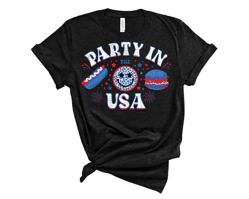 party in the usa smiley - Graphic Tee