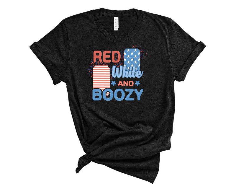Red White & Boozy cans - Graphic Tee