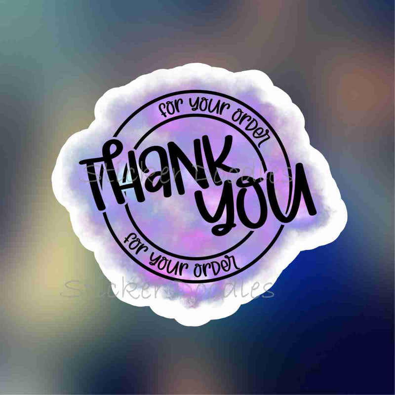 Thank You purple circle - Sticker