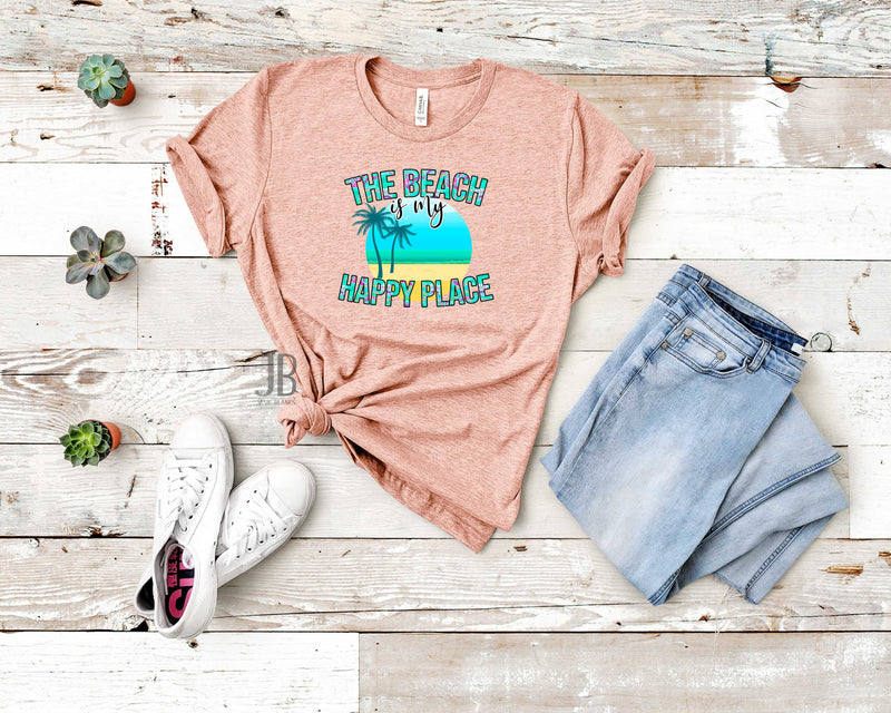 the beach is my happy place - Graphic Tee