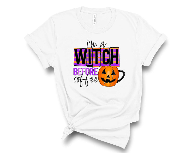 witch before coffee pumpkin - Graphic Tee